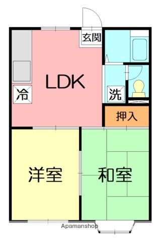 メゾンアイ Ⅰ(2LDK/1階)の間取り写真