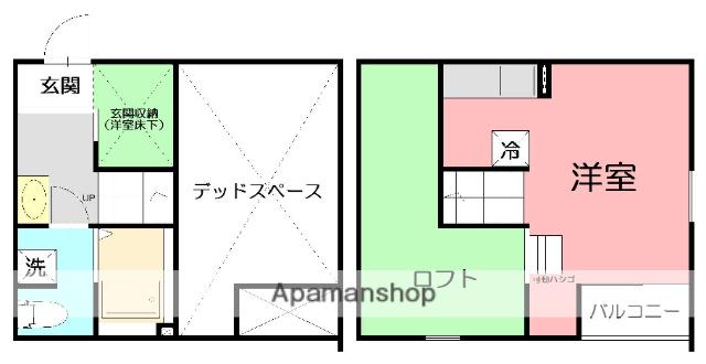 ARUKA002(1K/1階)の間取り写真