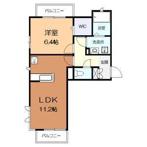 プロムナード桜台Ⅱ(1LDK/1階)の間取り写真