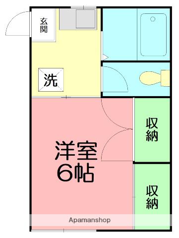 メゾンエトワール(1K/2階)の間取り写真