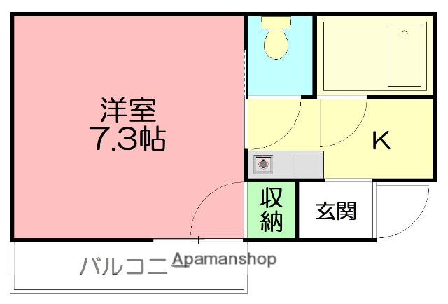 グレースヴィレッジ(1K/2階)の間取り写真