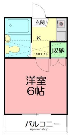 スリージェ桜ヶ丘Ⅱ(1K/1階)の間取り写真
