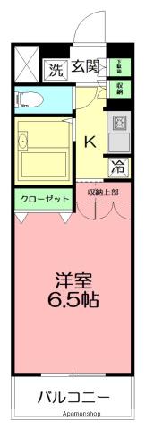 アビュータス湘南台(1K/2階)の間取り写真