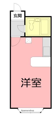 ベルピア秦野第2(ワンルーム/1階)の間取り写真