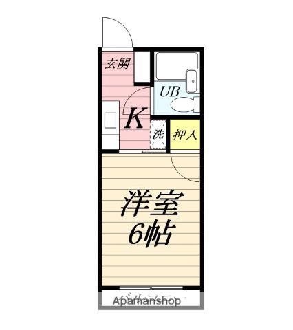 シティハイムエクセルⅤ(1K/1階)の間取り写真