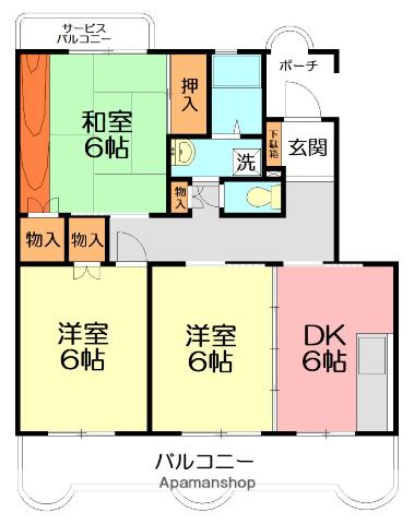 第5メゾン星崎(3DK/4階)の間取り写真