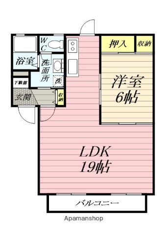 グランドソレーユ(1LDK/1階)の間取り写真