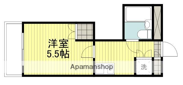 ワコーレエレガンス秦野(1K/1階)の間取り写真