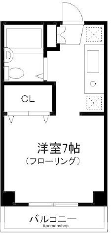 ゼファール湘南Ⅰ(1K/5階)の間取り写真