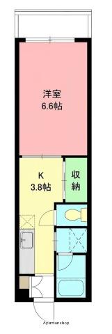 アメニティー湘南(1K/2階)の間取り写真