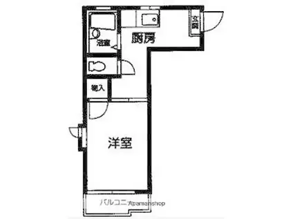 ピアホンソン(1K/2階)の間取り写真