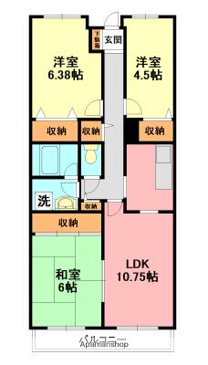 アーバンステイ茅ヶ崎(3LDK/1階)の間取り写真