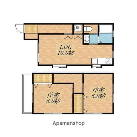 村岡東第１小塚テラス(2LDK)の間取り写真