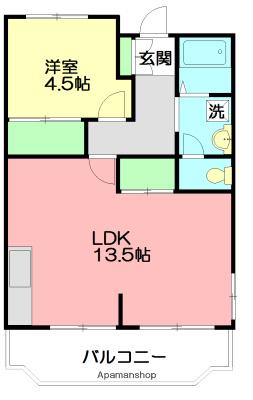 キッツビュール(2DK/2階)の間取り写真