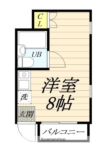 建友ビル(ワンルーム/3階)の間取り写真