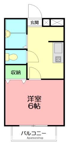 メゾンホーユー(1K/2階)の間取り写真