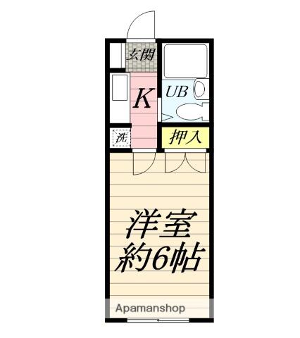 ハイムさんきパート10(1K/1階)の間取り写真