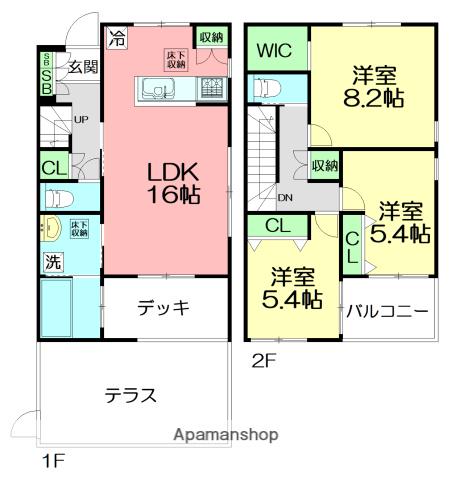 ＳＳＧテラスⅡ(3LDK)の間取り写真