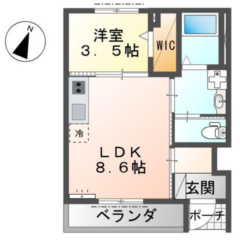 フラワー・SAMUKAWA(1LDK/1階)の間取り写真