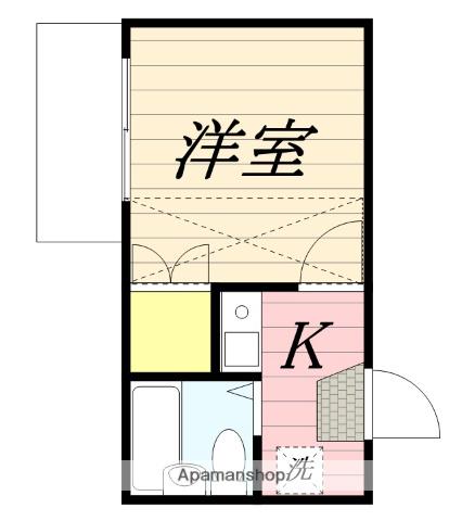 アステル藤沢(1K/1階)の間取り写真