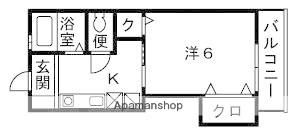 ハイブリッジ湘南Ⅱ(1K/1階)の間取り写真