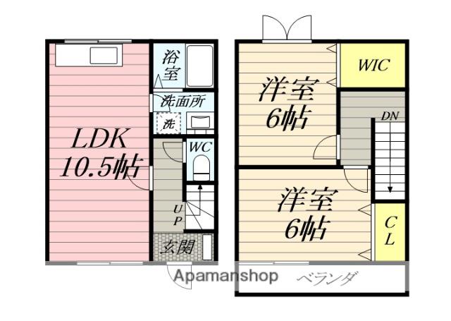 広貴ハイツ(2LDK)の間取り写真