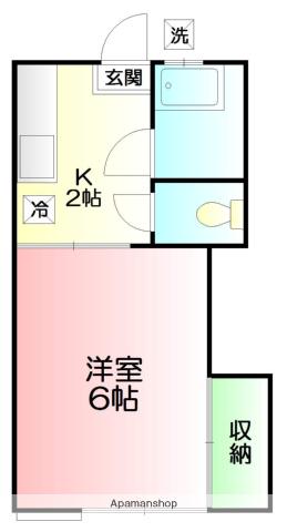 今井ハイツA(1K/2階)の間取り写真