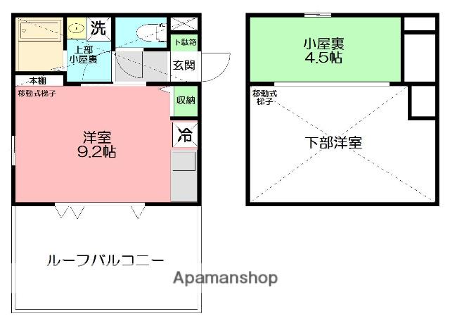 LIFESHIP D棟(ワンルーム/2階)の間取り写真