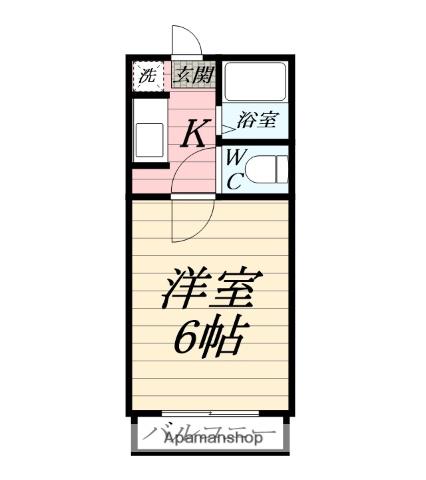 VILLA510 NO.6(1K/2階)の間取り写真