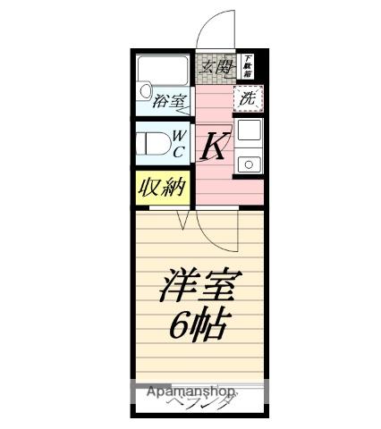 VILLA510 NO.6(1K/1階)の間取り写真