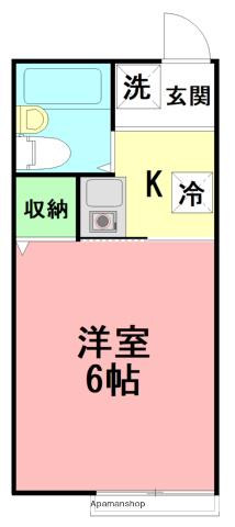 さゆり荘(1K/2階)の間取り写真
