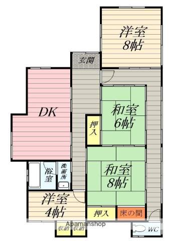 湘南モノレール 湘南江の島駅 徒歩5分 1階建 築98年(3DK)の間取り写真