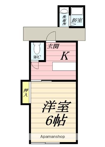 椎名アパート(1K/1階)の間取り写真