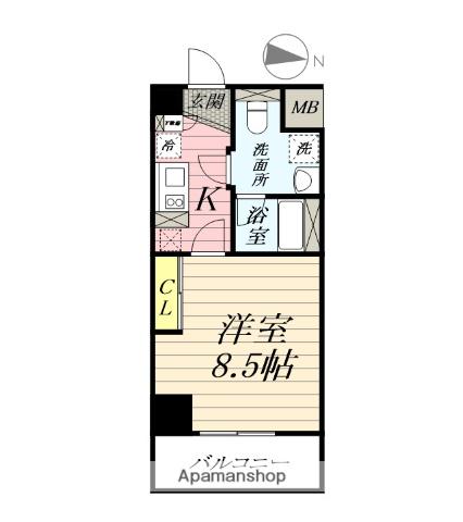 ACCESS湘南平塚(1K/11階)の間取り写真