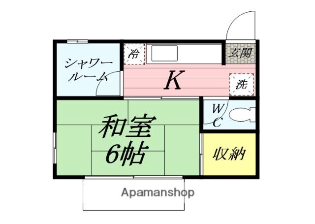 ハイツASA(1K/1階)の間取り写真