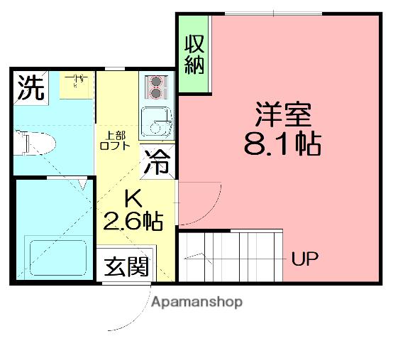 アンベリール(1K/1階)の間取り写真