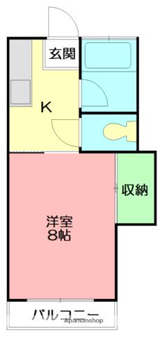 ハイム高橋(ワンルーム/1階)の間取り写真