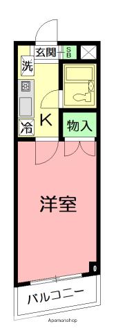 岩田ビルⅢ(1K/3階)の間取り写真