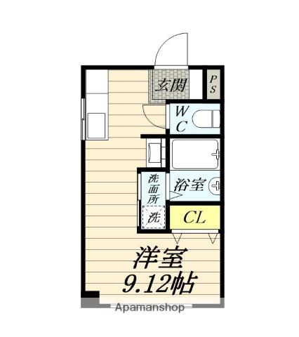 パシフィック湘南(ワンルーム/3階)の間取り写真
