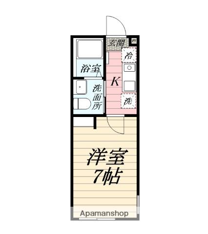 オリーブ藤沢(1K/1階)の間取り写真