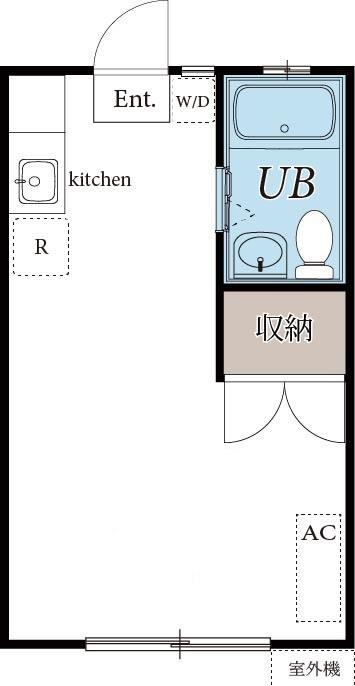 サンハイム神山(ワンルーム/1階)の間取り写真