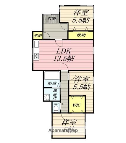 伊豆箱根大雄山線 五百羅漢駅 徒歩5分 1階建 築59年(3LDK)の間取り写真