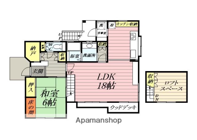 東海道本線 藤沢駅 徒歩16分 2階建 築48年(2LDK)の間取り写真