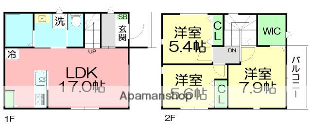 東海道本線 辻堂駅 徒歩14分 2階建 築1年(3LDK)の間取り写真