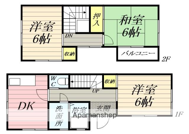 ハイツふじみ(3DK)の間取り写真