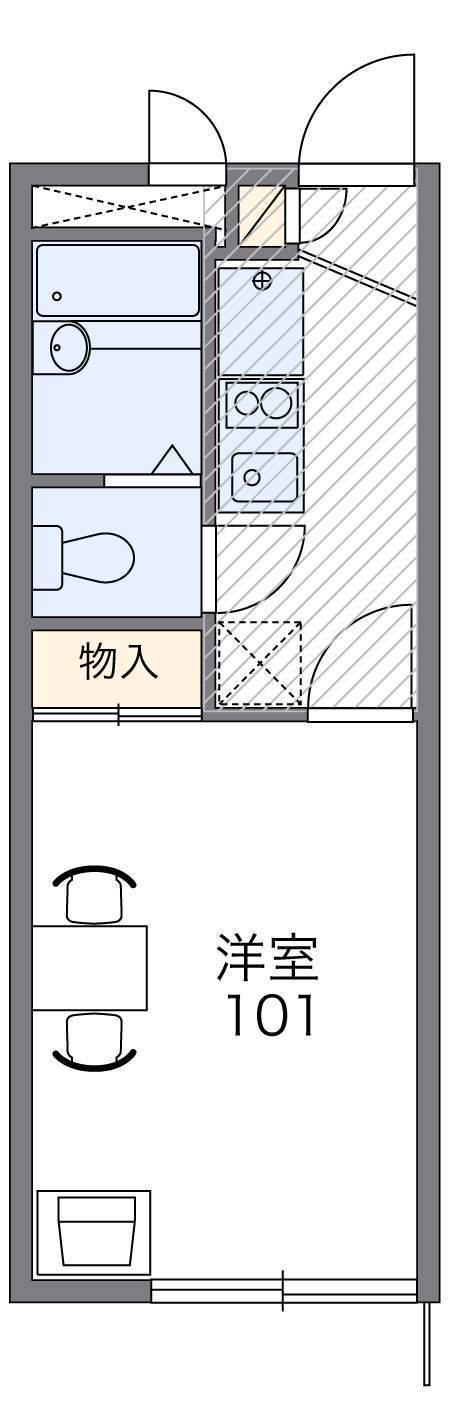 レオパレスネイティブ(1K/2階)の間取り写真