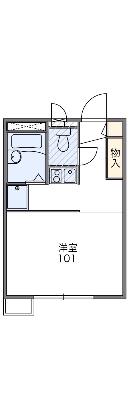 レオパレスニイクラ(1K/1階)の間取り写真