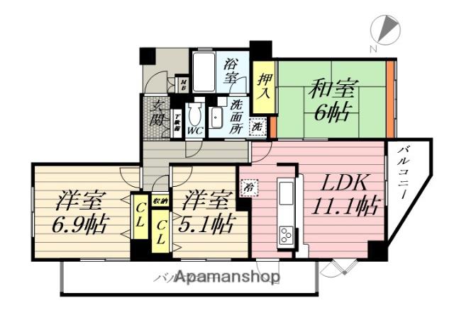 アネックス南町(3LDK/2階)の間取り写真