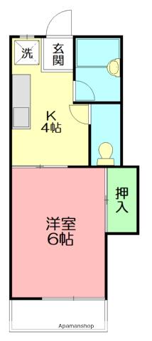 湘南ブライトヒルズ(1K/2階)の間取り写真