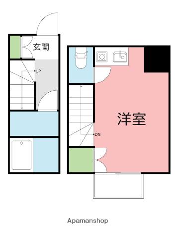 ベルツリーSFC(ワンルーム/2階)の間取り写真